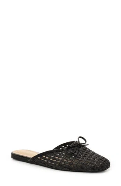 Nicole Miller Flatty Woven Mule In Black