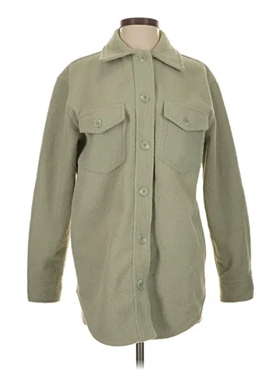 Pre-owned Nicole Miller Fleece Jacket In Green
