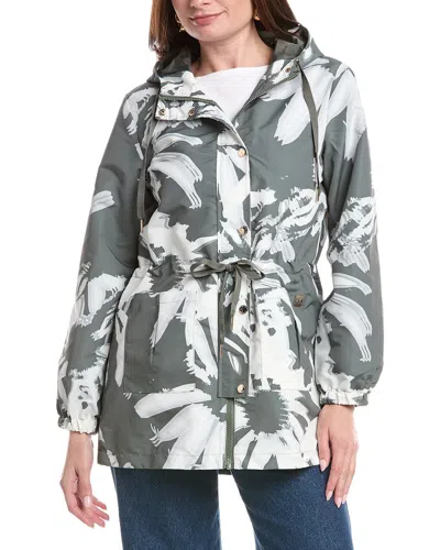 Nicole Miller Floral Anorak In Yellow