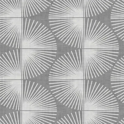 Nicole Miller Fluted Geo Peel & Stick Wallpaper In Gray