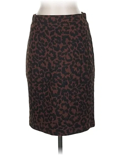 Pre-owned Nicole Miller Formal Skirt In Brown