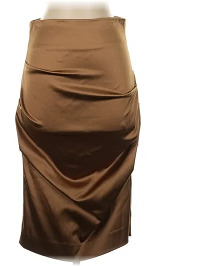 Pre-owned Nicole Miller Formal Skirt In Brown