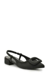 Nicole Miller Frame Slingback Pump In Black Nubuck