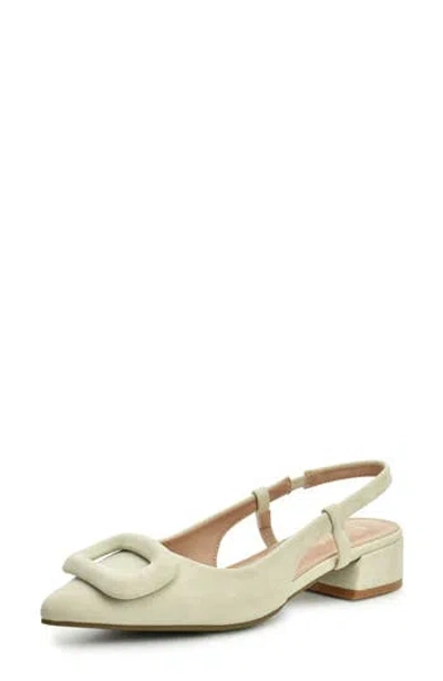 Nicole Miller Frame Slingback Pump In Taupe Nubuck