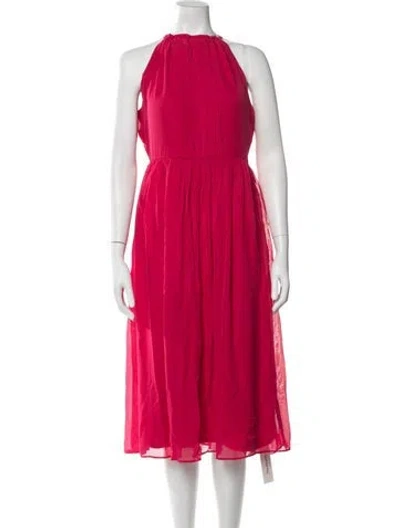 Pre-owned Nicole Miller Halterneck Midi Length Dress W/ Tags In Green