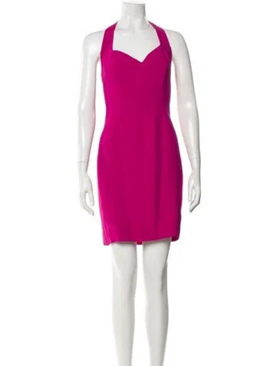 Pre-owned Nicole Miller Halterneck Mini Dress W/ Tags In Pink