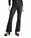 Nicole Miller Harlem High Rise Flare Jean In Nm Black In Multi
