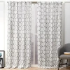 Nicole Miller Hexa Back Tab Light-filtering Set Of 2 Curtain Panel In Gray