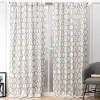 Nicole Miller Hexa Back Tab Light-filtering Set Of 2 Curtain Panel In Sand
