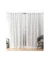 Nicole Miller Hexa Geometric Print Hidden Tab Top Curtain Panel Pair, 54" X 96" In Light Past