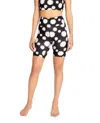 Nicole Miller High Rise Biker Short In Hazy Daisy In Multi