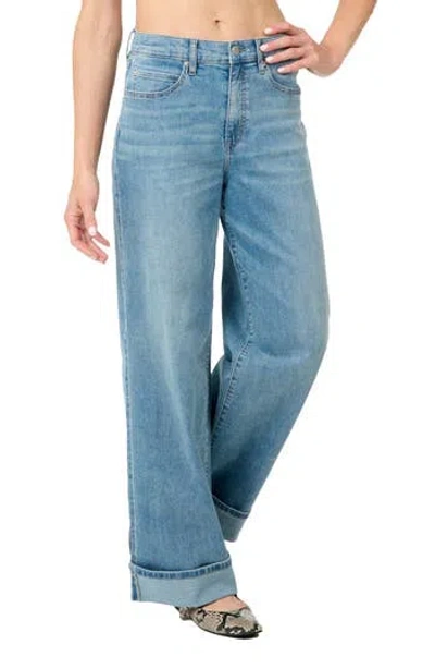 Nicole Miller High Rise Wide Leg In Blue