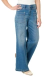 Nicole Miller High Rise Wide Leg Jeans In Blue