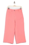 Nicole Miller High Waist Cropped Pants In Pink