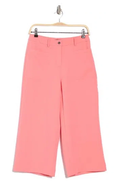 Nicole Miller High Waist Cropped Pants In Pink