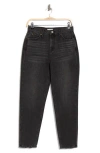 Nicole Miller High Waist Tapered Jeans In Black
