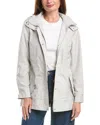 Nicole Miller Hooded Anorak In Gray