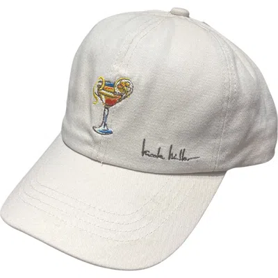 Nicole Miller Icon Adjustable Baseball Cap In White