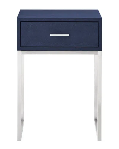 Nicole Miller Isidro End Table In Blue