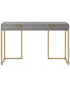 NICOLE MILLER NICOLE MILLER ISIDRO GREY/GOLD CONSOLE TABLE