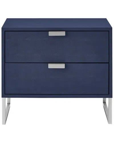 Nicole Miller Isidro Side Table In Blue