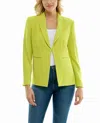 Nicole Miller Isla Stretch Crepe One Button Blazer In Citrine In Multi