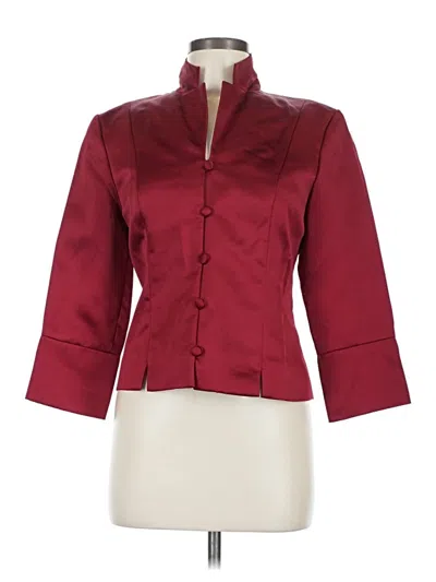 Pre-owned Nicole Miller Jacket In Burgundy