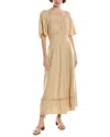 Nicole Miller Jade Linen-blend Midi Dress