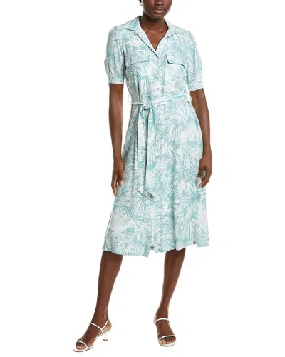 Nicole Miller Jade Linen-blend Midi Dress In Multi