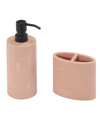Nicole Miller Kendall 2-pc. Bath Accessory Set In Clay