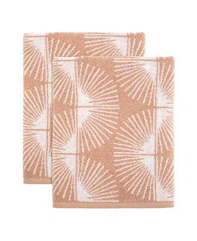 Nicole Miller Kendall 2-pc. Bath Towel Set, 27" X 54" In Neutral