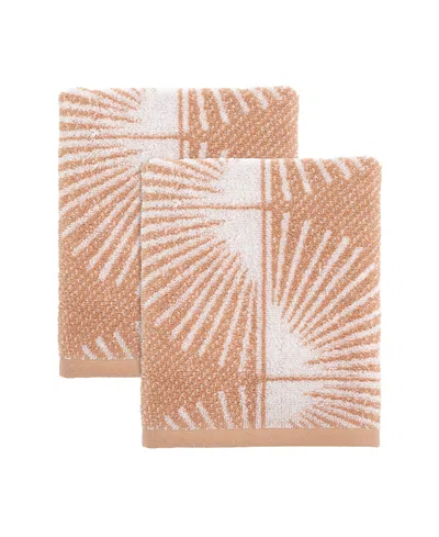 Nicole Miller Kendall 2-pc. Hand Towel Set, 16" X 28" In Clay