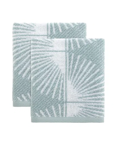 Nicole Miller Kendall 2-pc. Hand Towel Set, 16" X 28" In Oasis