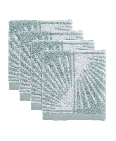 Nicole Miller Kendall 4-pc. Washcloths, 13"x13" In Blue
