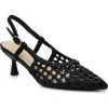 Nicole Miller Knotty Braided Slingback Pump In Black