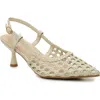 Nicole Miller Knotty Braided Slingback Pump In Bone
