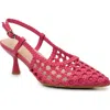 Nicole Miller Knotty Braided Slingback Pump In Pink