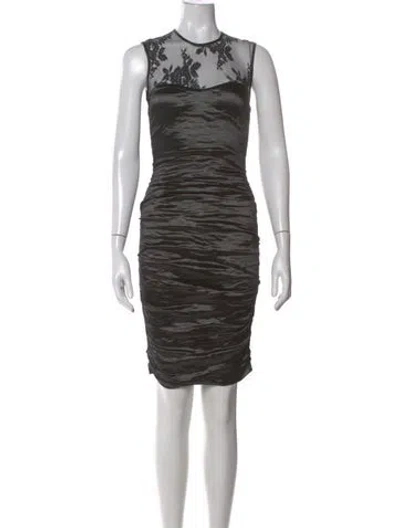 Pre-owned Nicole Miller Lace Pattern Mini Dress W/ Tags In Black