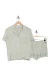 Nicole Miller Lace Trim Short Pajamas