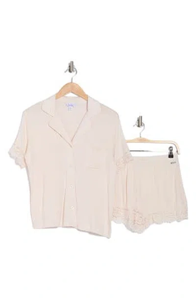 Nicole Miller Lace Trim Short Pajamas