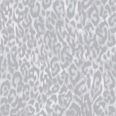 Nicole Miller Laid Back Leopard Oyster Peel & Stick Wallpaper In Grey