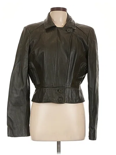Pre-owned Nicole Miller Leather Jacket In Black