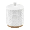 Nicole Miller Lena Bathroom Canister In White