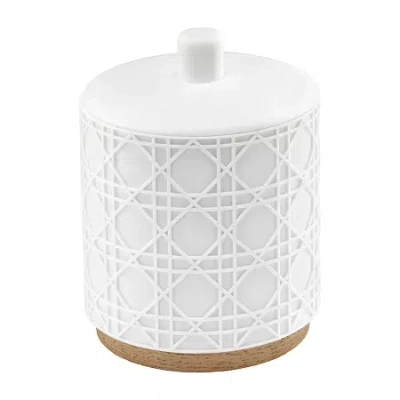 Nicole Miller Lena Bathroom Canister In White