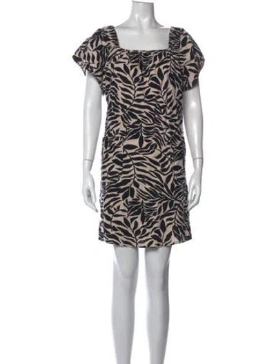 Pre-owned Nicole Miller Linen Mini Dress In Black