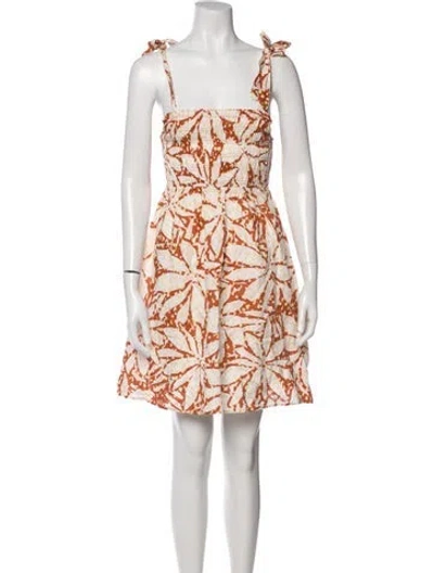 Pre-owned Nicole Miller Linen Mini Dress In Neutral