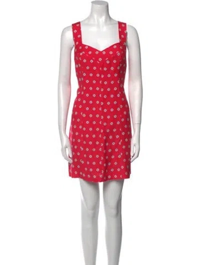 Pre-owned Nicole Miller Linen Mini Dress In Pink