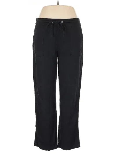 Pre-owned Nicole Miller Linen Pants In Black