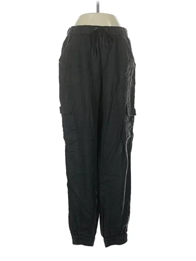 Pre-owned Nicole Miller Linen Pants In Black