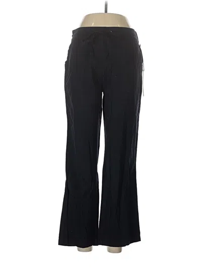 Pre-owned Nicole Miller Linen Pants In Black